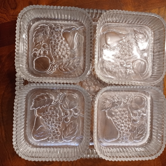 Vintage Indiana glass fruit print, Beautiful Set. - Picture 2 of 3